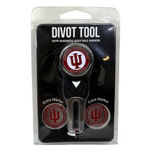 Indiana Hoosiers Golf Divot Tool with 3 Magnetic Ball Markers NCAA Team Golf New